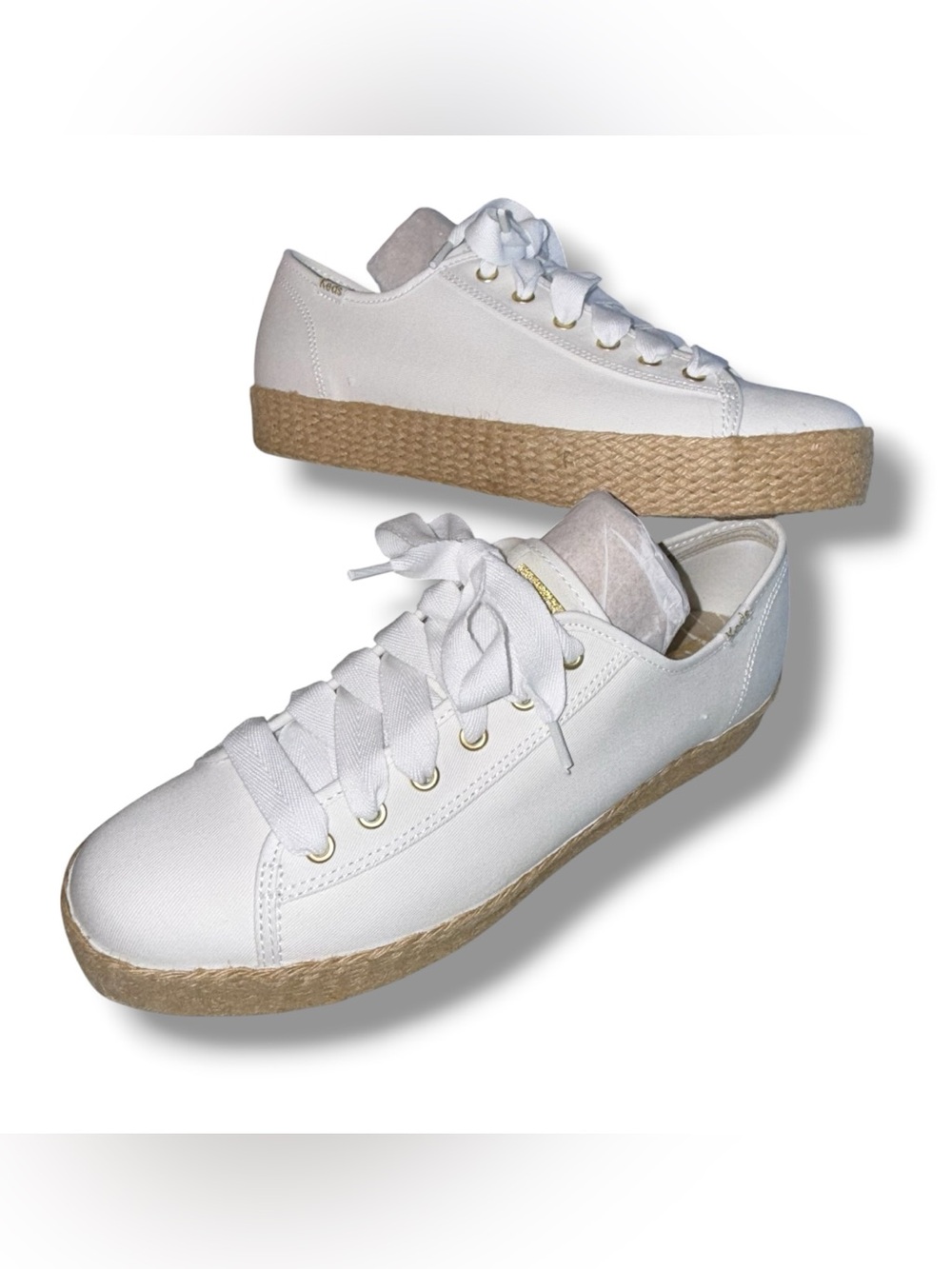 KEDS Triple Kick Jute OC White - Women’s 10